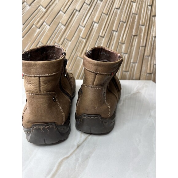 AZALEA WANG EDMUND BROWN FLAT WESTERN BOOT – AKIRA Trak All The Way Women Boots Brown Leather Flats Ankle Short Zip Sz 40 Us 9 9.5